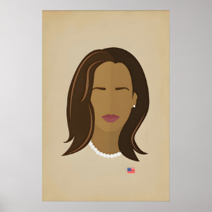 Kamala Harris, Black Women History Makers Icon Poster