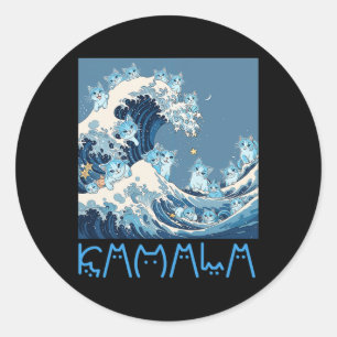 Kamala Harris Blue Cats Wave - Funny For Cat Owner Classic Round Sticker