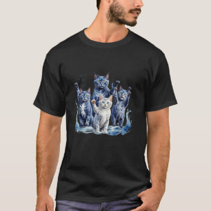 Kamala Harris Blue Cats Wave Funny for Cat Owners T-Shirt