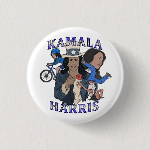 Kamala Harris Bootleg Rap Style Election 3 Cm Round Badge
