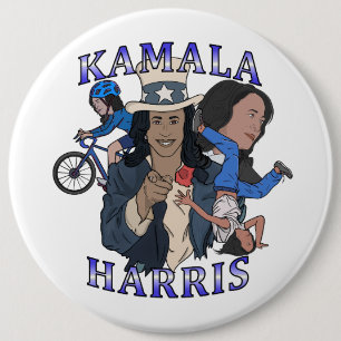 Kamala Harris Bootleg Rap Style Election 6 Cm Round Badge