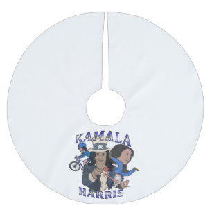 Kamala Harris Bootleg Rap Style Election Brushed Polyester Tree Skirt