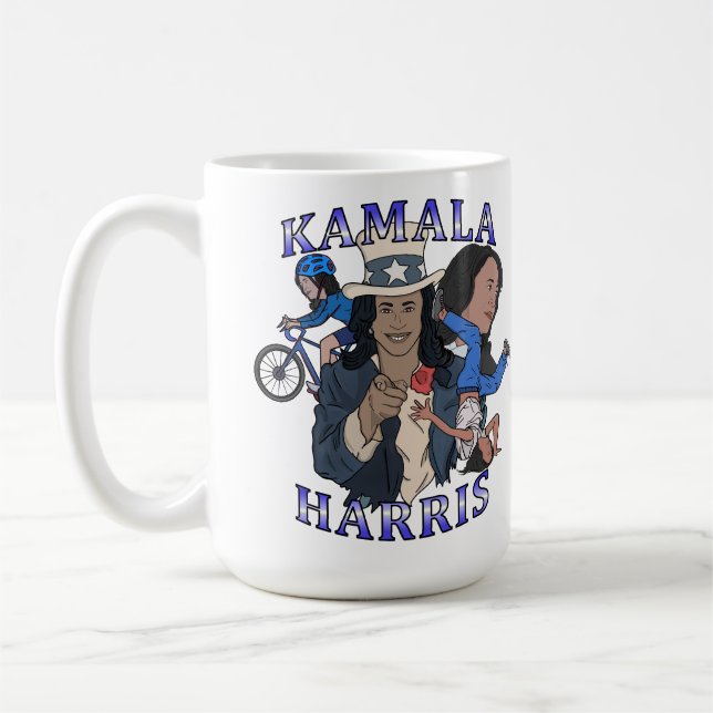 Kamala Harris Bootleg Rap Style Election Coffee Mug (Left)