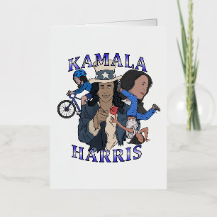 Kamala Harris Bootleg Rap Style Election Foil Greeting Card
