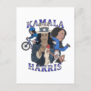 Kamala Harris Bootleg Rap Style Election Holiday Postcard