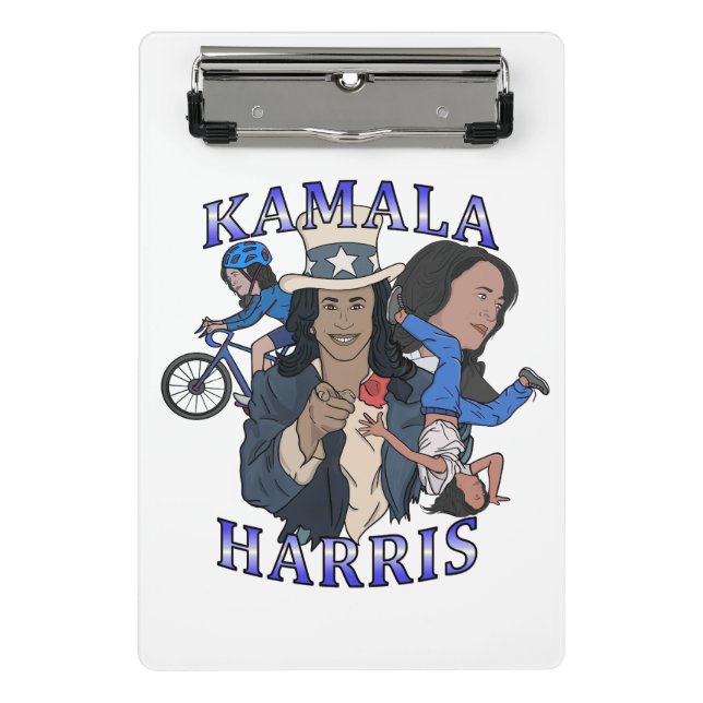 Kamala Harris Bootleg Rap Style Election Mini Clipboard (Front)