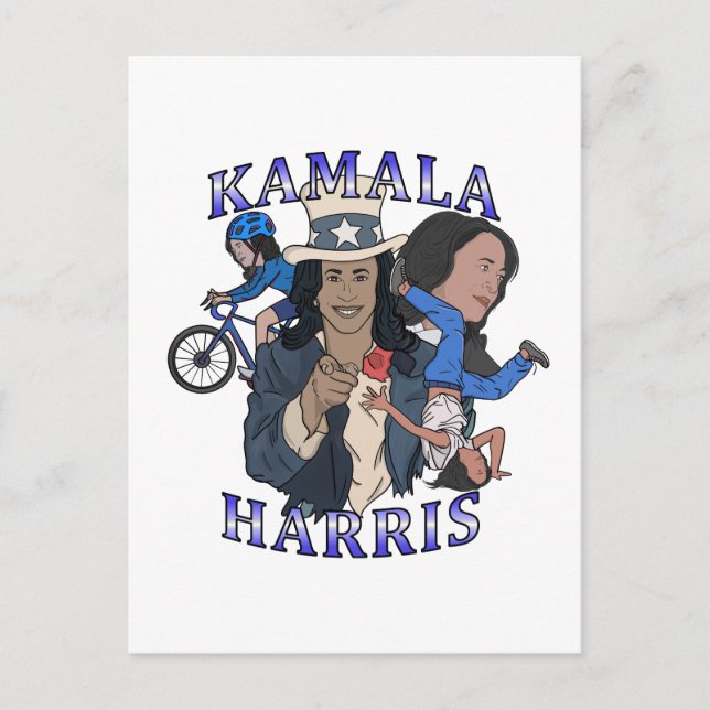 Kamala Harris Bootleg Rap Style Election Postcard (Front)