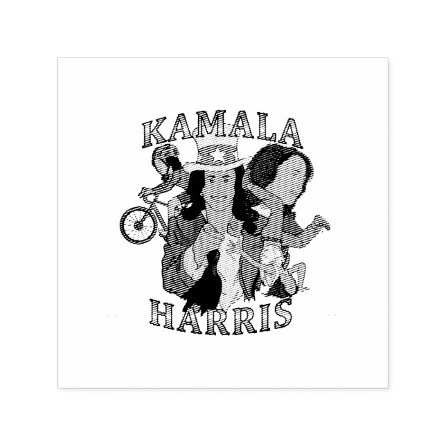 Kamala Harris Bootleg Rap Style Election Self-inking Stamp (Design)
