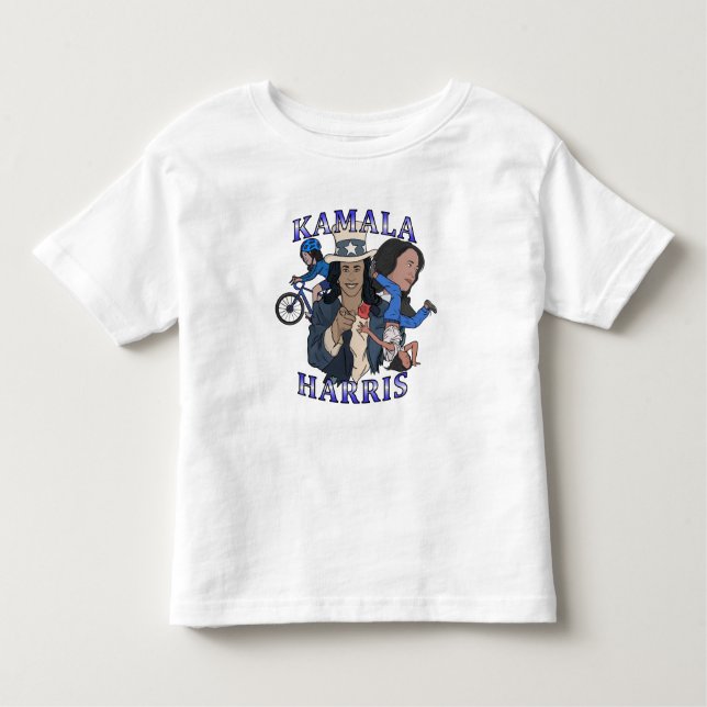 Kamala Harris Bootleg Rap Style Election Toddler T-Shirt (Front)