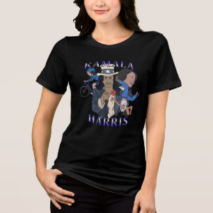 Kamala Harris Bootleg Rap Style Election Tri-Blend Shirt
