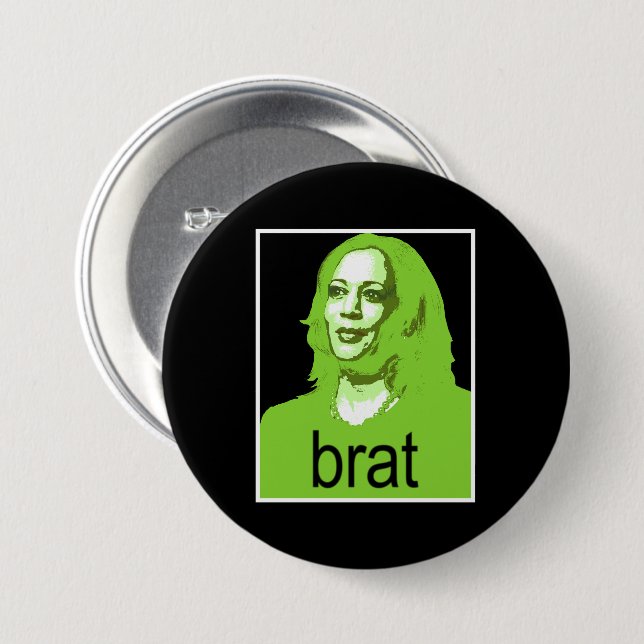 Kamala Harris Brat 7.5 Cm Round Badge (Front & Back)