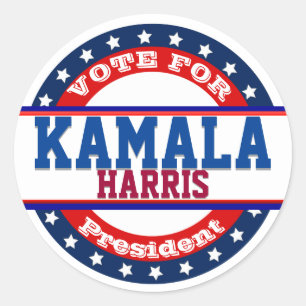 Kamala Harris - Campaign Election Template Classic Round Sticker