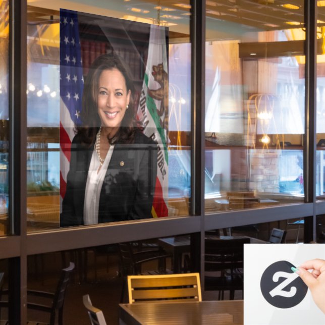 Kamala Harris Candidate for President US 2024 (Restaurant Window)