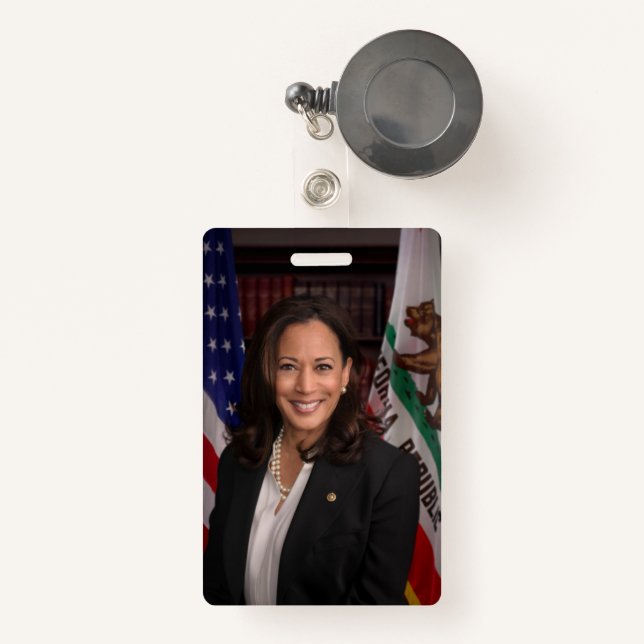Kamala Harris Candidate for President US 2024 ID Badge (Front with Retractable)