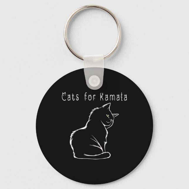 Kamala Harris Cat Funny  Key Ring (Front)