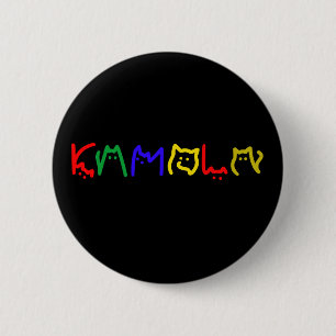 Kamala Harris - Cat Lettering 6 Cm Round Badge