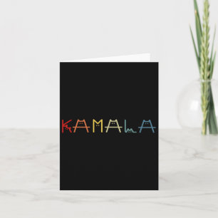 Kamala Harris Cat Vintage Lettering Positive Funny Card