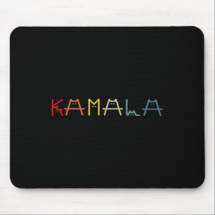 Kamala Harris Cat Vintage Lettering Positive Funny Mouse Pad