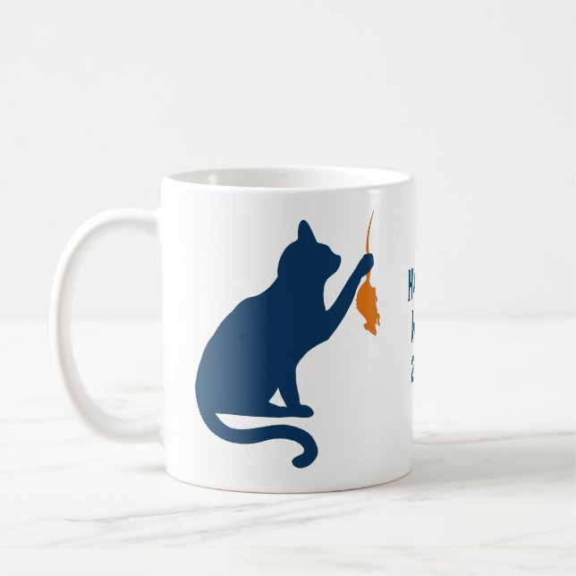 Kamala Harris Cat w Orange Rat  Coffee Mug (Left)