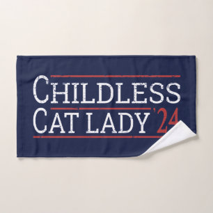 Kamala Harris - Childless Cat Lady 2024 I Bath Towel Set