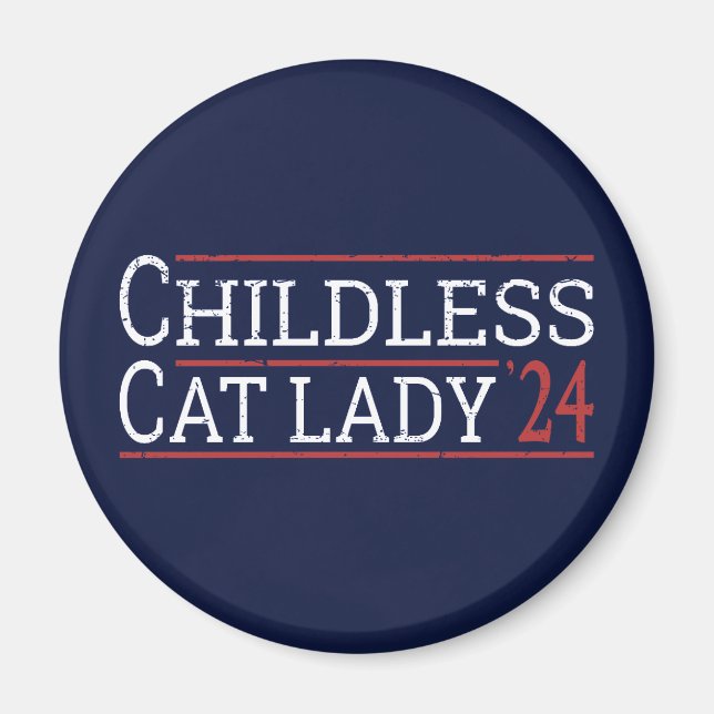 Kamala Harris - Childless Cat Lady 2024 I Magnet (Front)