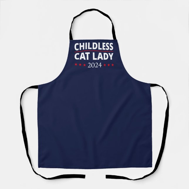 Kamala Harris - Childless Cat Lady 2024 III Apron (Front)