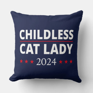 Kamala Harris - Childless Cat Lady 2024 III Cushion