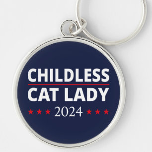 Kamala Harris - Childless Cat Lady 2024 III Key Ring
