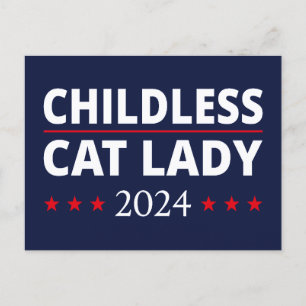 Kamala Harris - Childless Cat Lady 2024 III Postcard