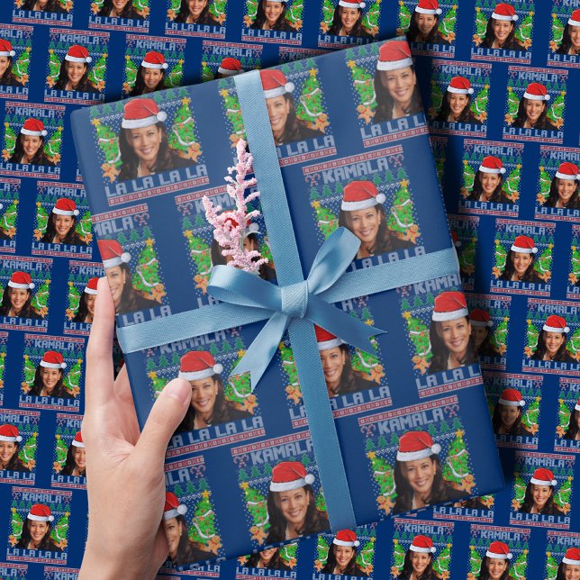 Kamala Harris Christmas Holiday Funny Wrapping Paper (Creator Uploaded)