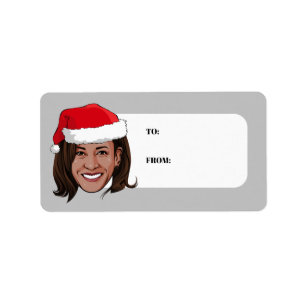 Kamala Harris Christmas Label