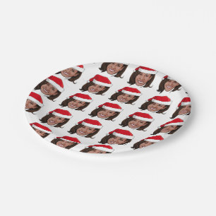 Kamala Harris Christmas Paper Plate
