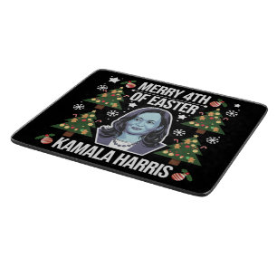 Kamala Harris Christmas Santa Merry 4th Of Easter Cutting Board