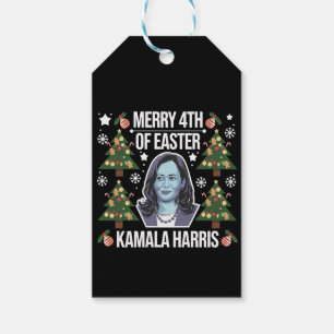 Kamala Harris Christmas Santa Merry 4th Of Easter Gift Tags