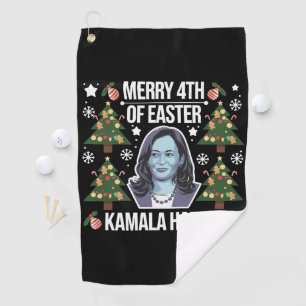Kamala Harris Christmas Santa Merry 4th Of Easter Golf Towel