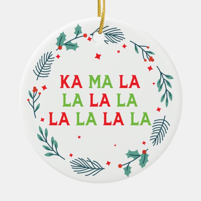 Kamala Harris Christmas Vice President of USA Ceramic Ornament (Front)