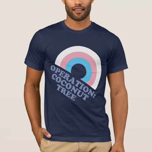 Kamala Harris Coconut Tree Trans Pride Flag T-Shirt (Front)