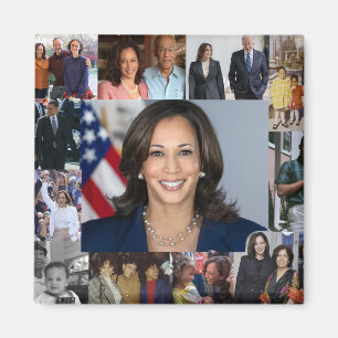 Kamala Harris Collage Photo Magnet