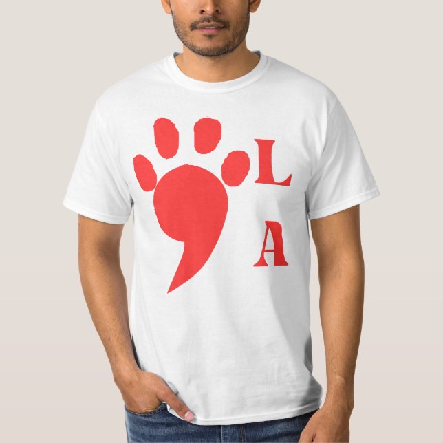 Kamala Harris Comma-la childless cat lady paw T-Shirt (Front)