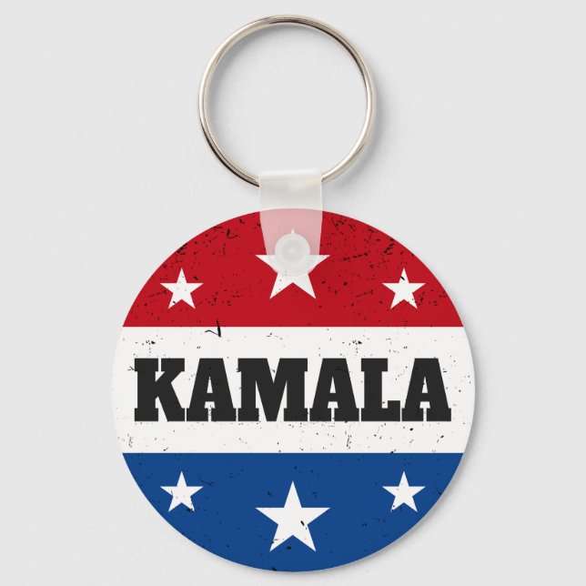 Kamala Harris Election 2024 V Key Ring (Front)