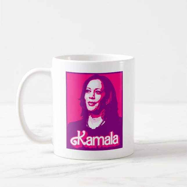 Kamala Harris Fan Pink Coffee Mug (Left)