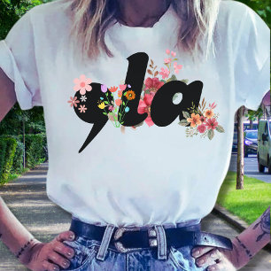 Kamala Harris Flowers - Trendy Comma la Floral T-Shirt