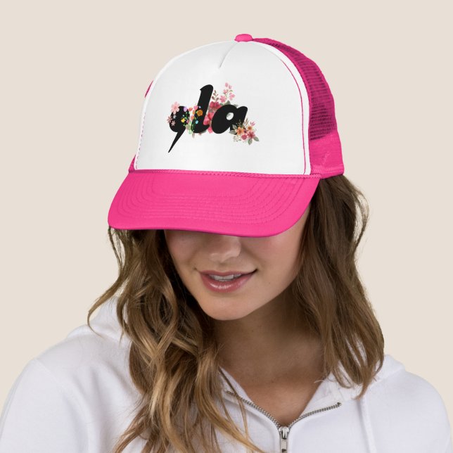 Kamala Harris Flowers - Trendy Comma la Floral Trucker Hat (In Situ)