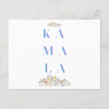 Kamala Harris. Flowers. White and Blue