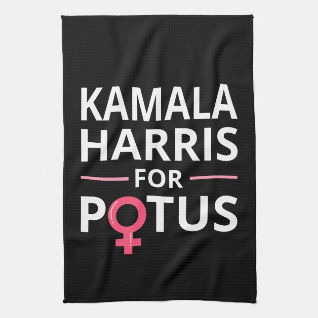 Kamala Harris For POTUS I Tea Towel (Vertical)