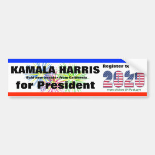 KAMALA HARRIS  FOR PRESIDENT - 2020 - BUMPER STICKER