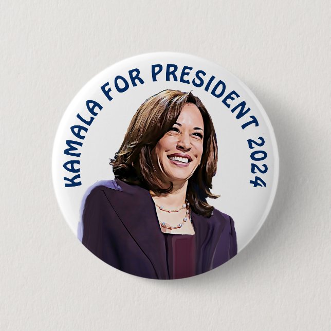 Kamala Harris for President 2024 6 Cm Round Badge (Front)