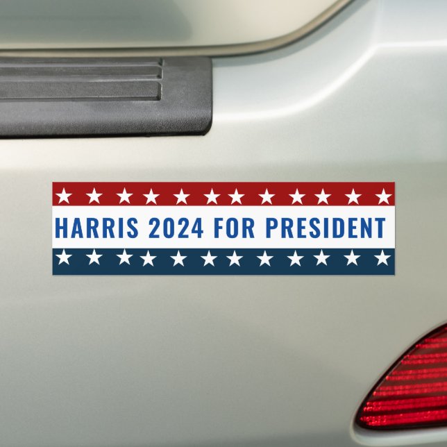 Kamala Harris For President 2024 Bumper Sticker (On Car)