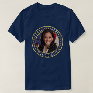 Kamala Harris for President 2024 Democrat Photo T-Shirt