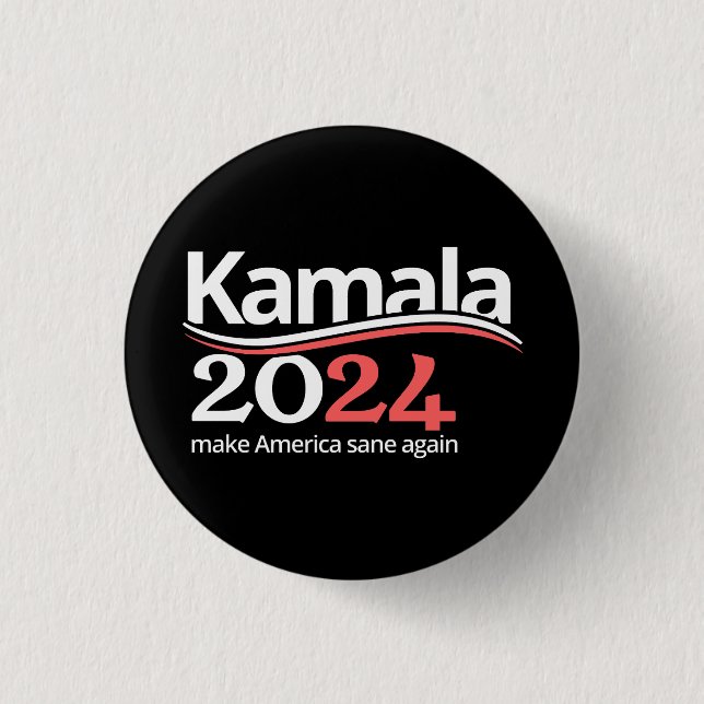 Kamala Harris for President 2024 Election 3 Cm Round Badge (Front)